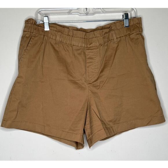 NWOT Candace Cameron Bure Petite Paper Bag Tie Waist Shorts Desert Size Medium - Picture 1 of 3